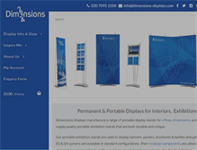 Tablet Screenshot of dimensions-displays.com